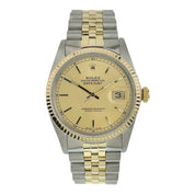 Rolex Datejust Steel & Gold Champagne Dial 36mm Automatic Movement Men’s 16013