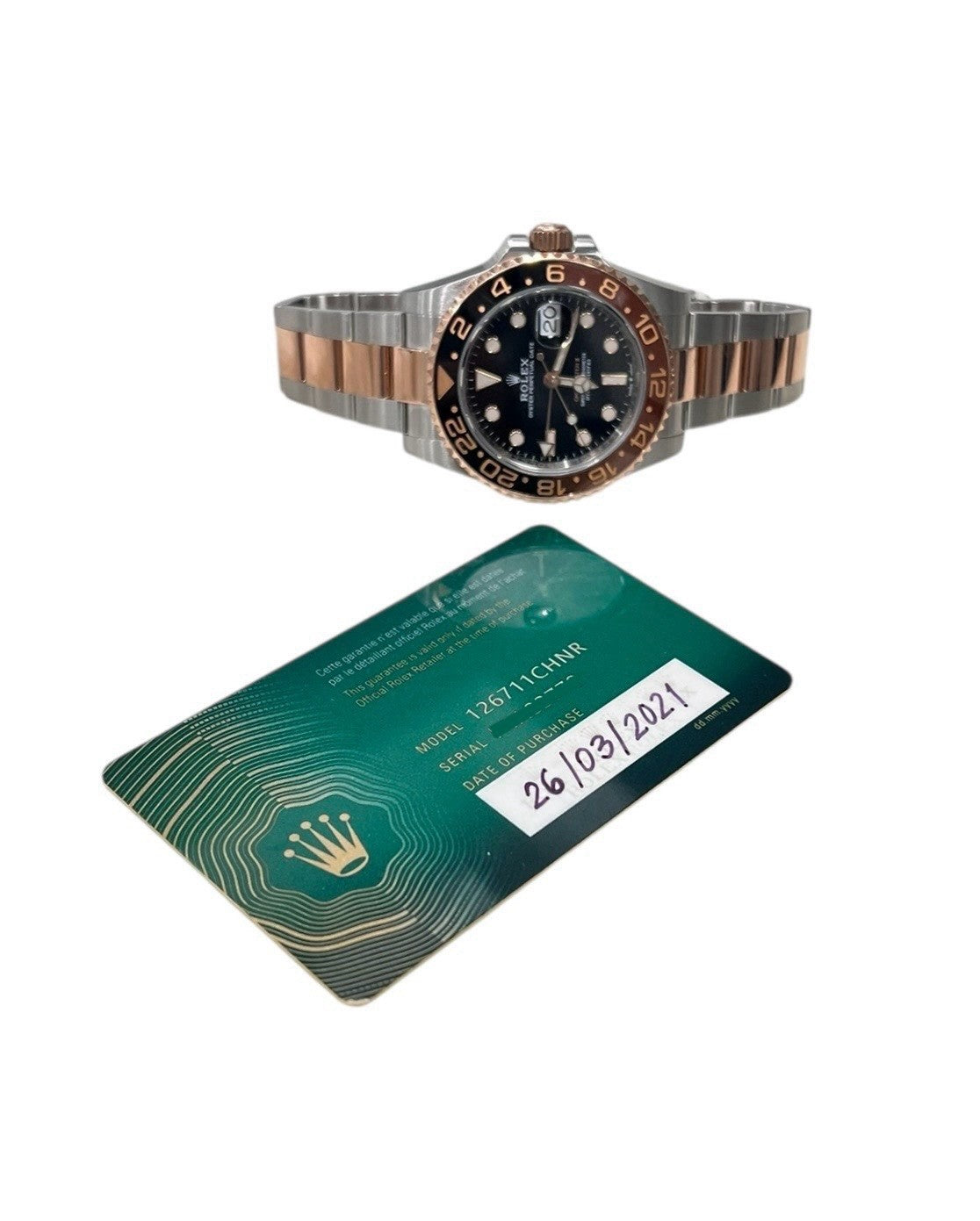 Rolex GMT-Master II Rose Gold & Steel Black Dial 40mm Automatic Men’s 126711CHNR