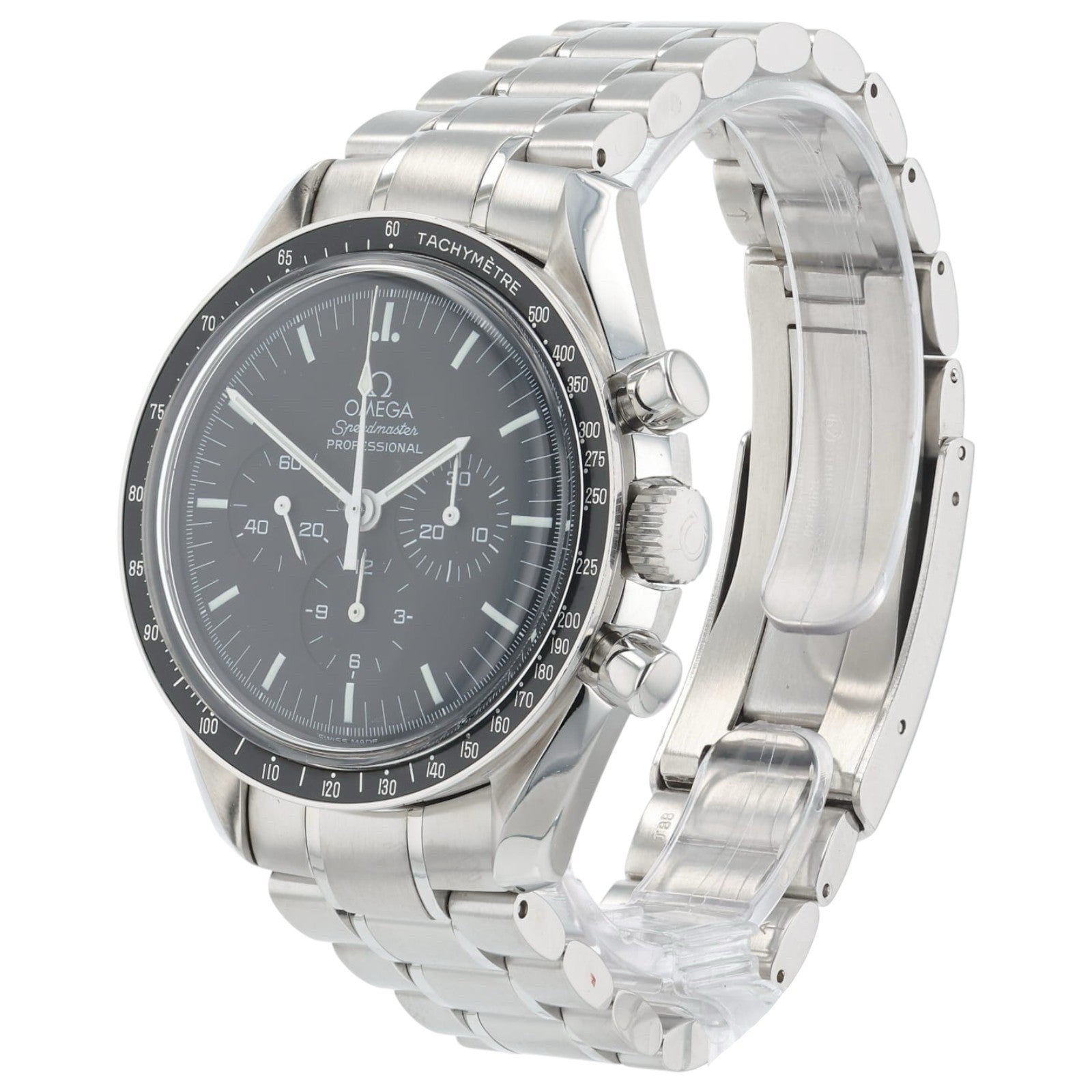 Omega Speedmaster Black Dial Stainless Steel 42mm Manual Wind Mens Watch 3572.50