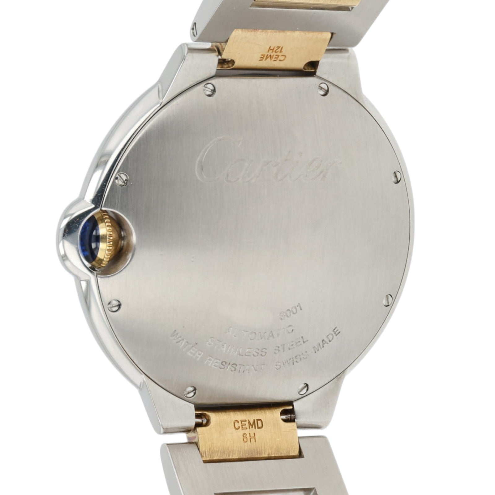 Cartier Ballon Blue Silver Dial 18k Yellow Gold & Steel 42mm Automatic W69009Z3