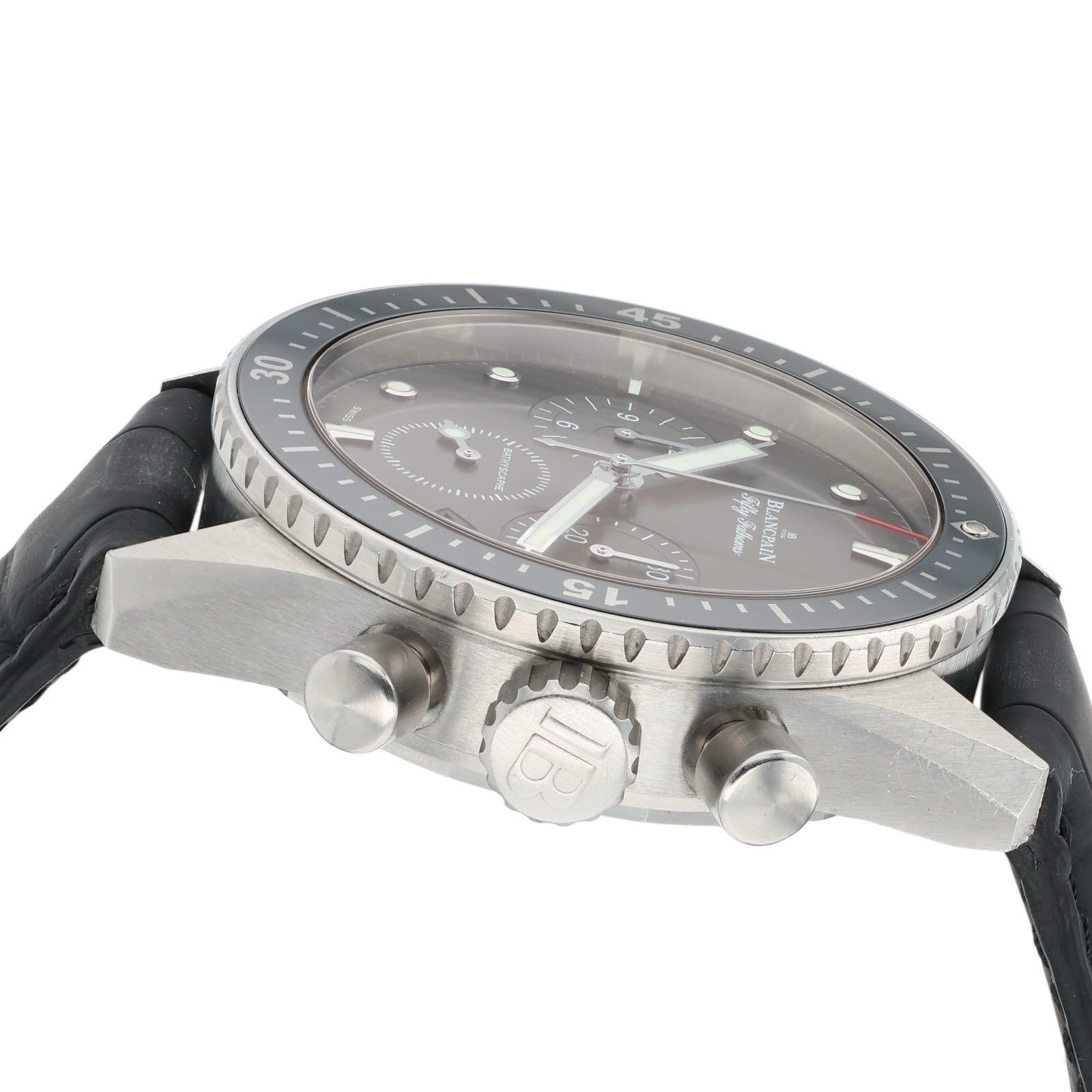 Blancpain Fifty Fathoms Stainless Steel Grey Dial 43mm Automatic Mens Watch 5200