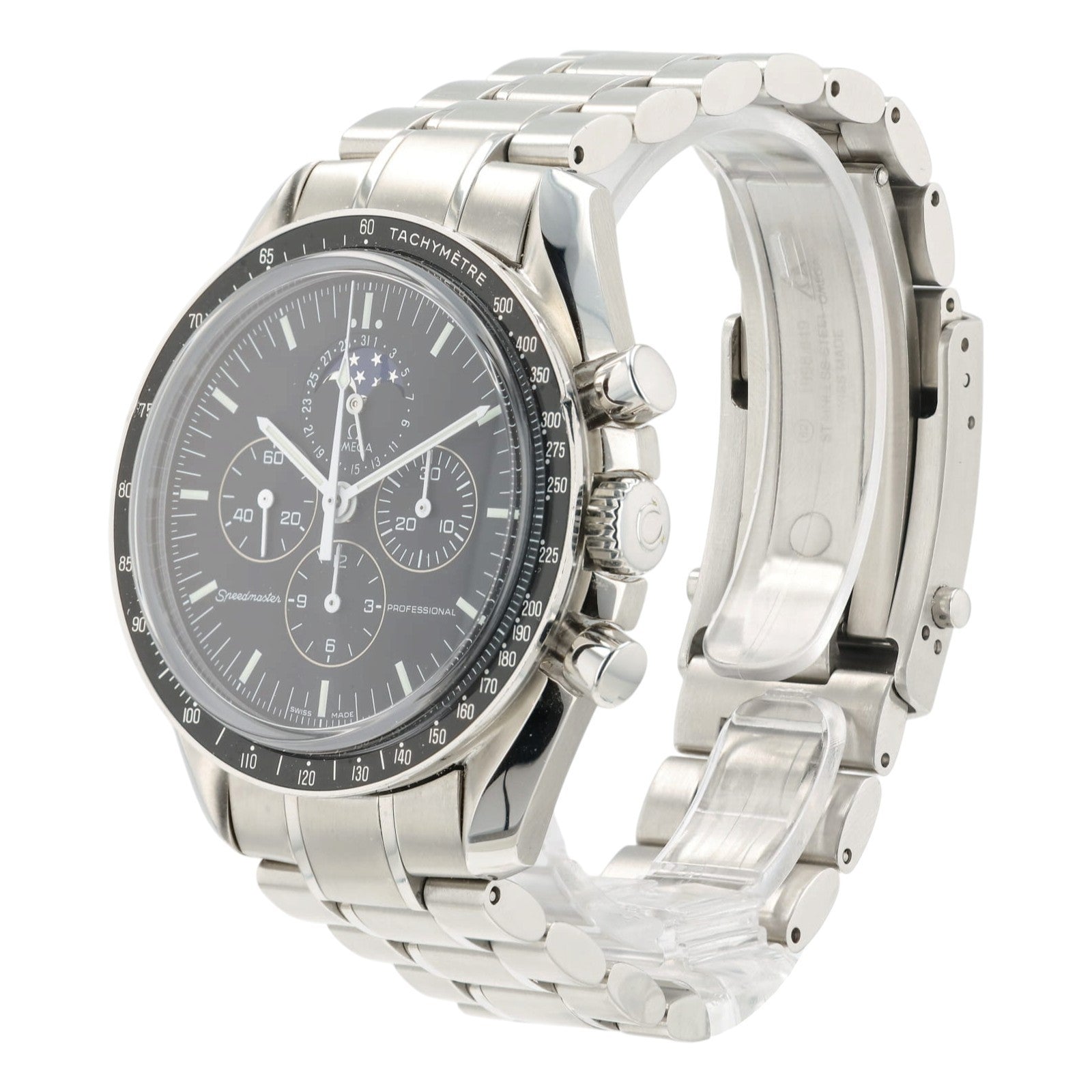 Omega Speedmaster Black Dial Steel 42mm Manual Wind Mens Moonphase 3576.50.00