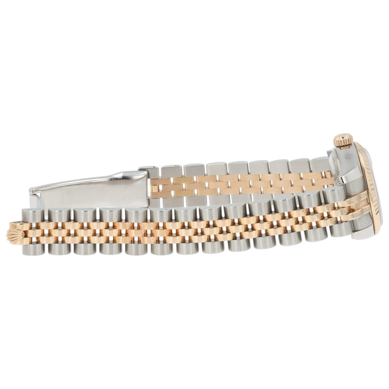 Rolex Datejust Ladies 26mm Rose Gold Steel Automatic Diamond Watch 179171 B+P