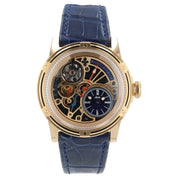 Louis Moinet Tempograph 18k Rose Gold Blue Dial 44mm Automatic Mens 50.550.20
