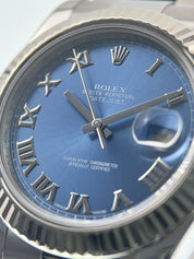 Rolex Datejust II Stainless Steel Blue Dial 41mm Automatic Men's Watch 116334