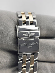 Breitling Cockpit 18k & Steel White Diamond Dial 32mm Watch B71356 Box And Paper