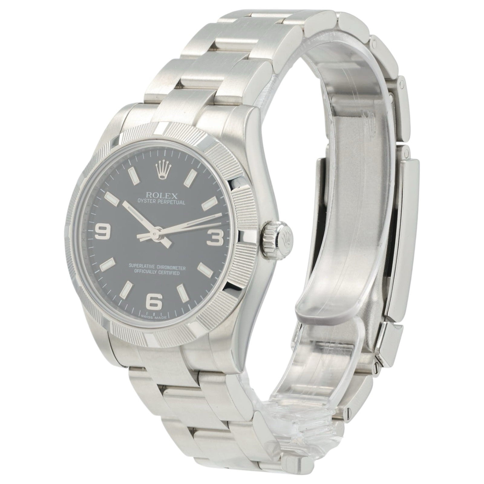 Rolex OP Black Dial Stainless Steel 31mm Automatic Movement Womens 177210