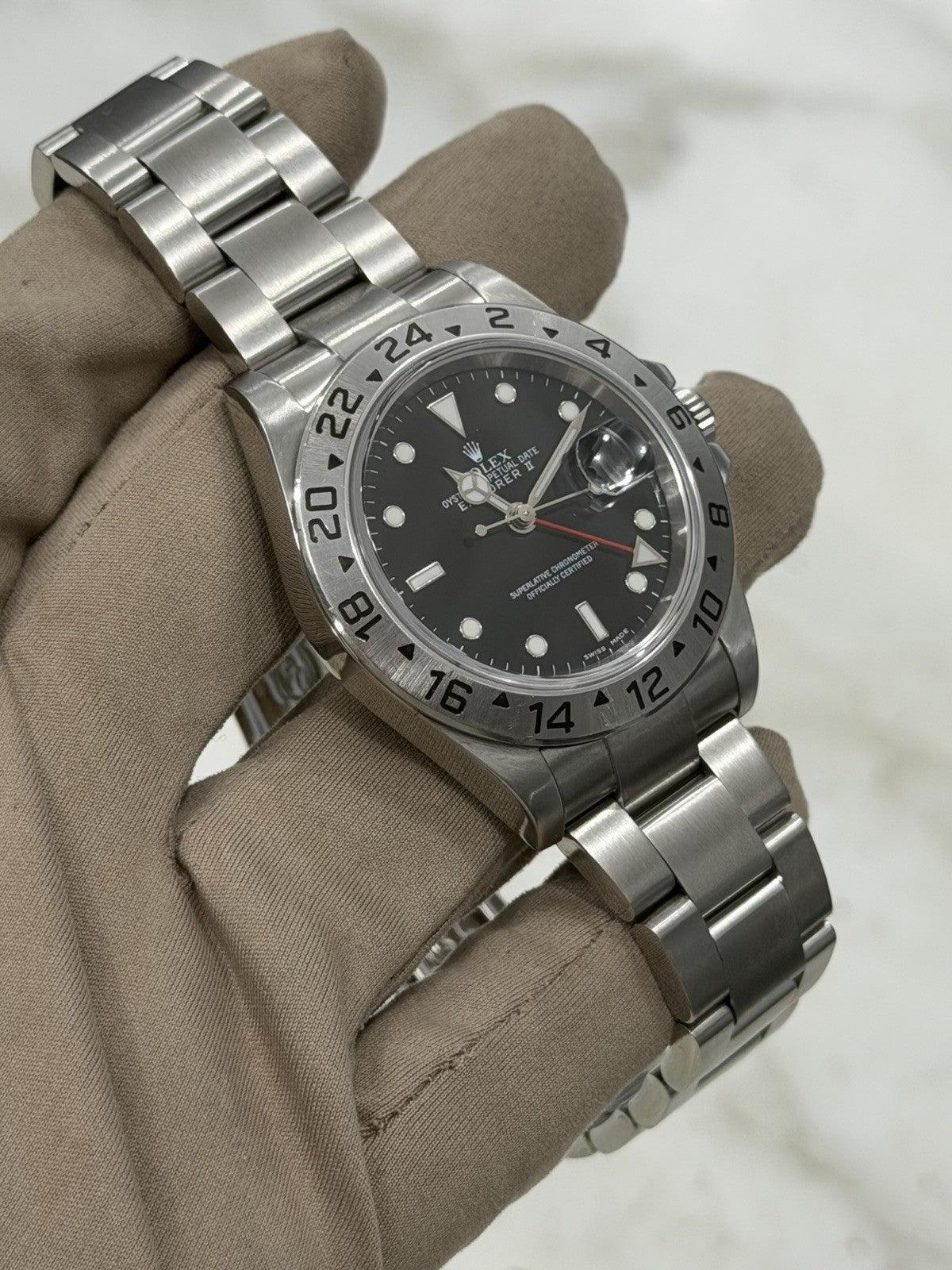 Rolex Explorer II Stainless Steel Black Dial 40mm Automatic Men's Watch 16570