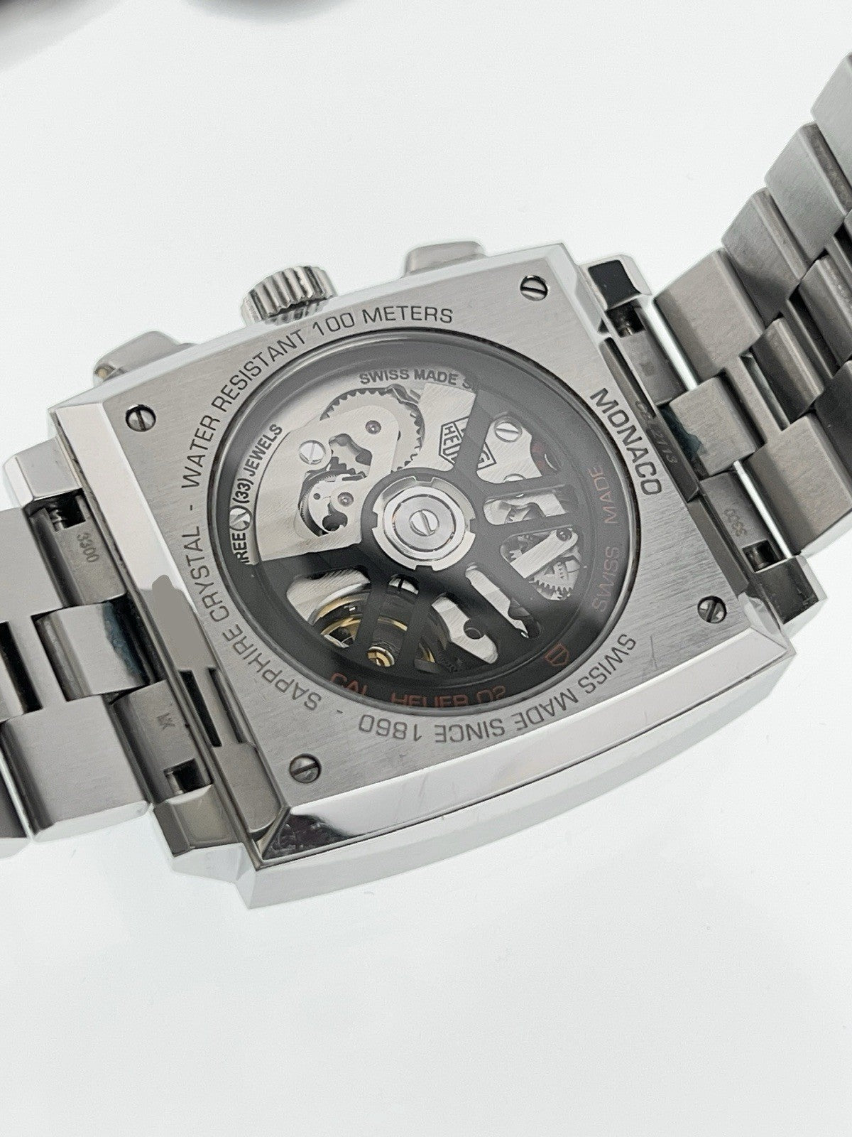 Tag Heuer Monaco Stainless Steel Black Dial 39mm Automatic Men's Watch CBL2113