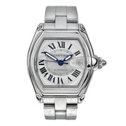 Cartier Roadster 2510 Automatic Silver Roman Dial Watch Large Size 37mm x 44mm