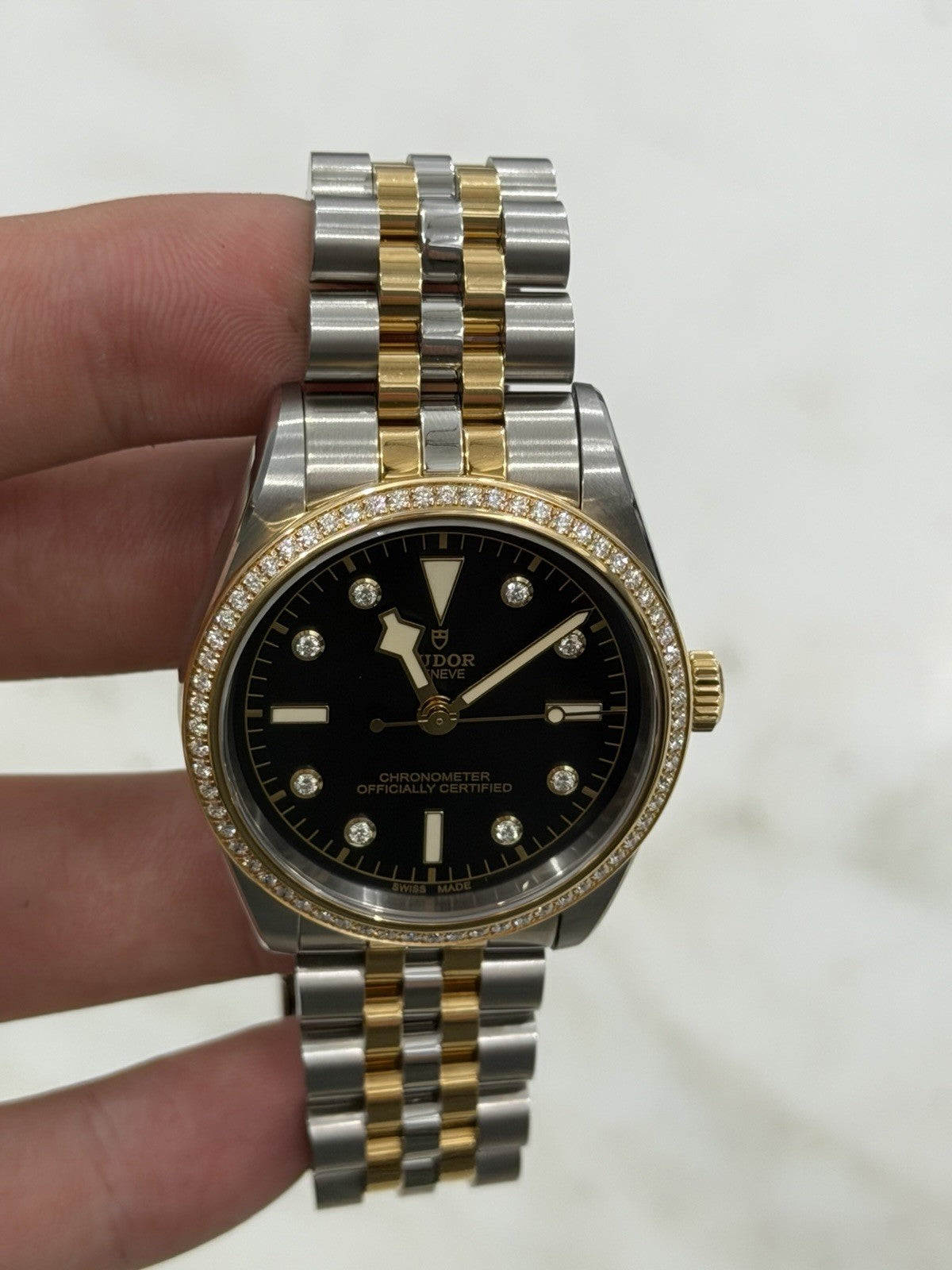 2023 Tudor Black Bay 36 Automatic 36mm Black Dial Factory Diamonds Box & Papers