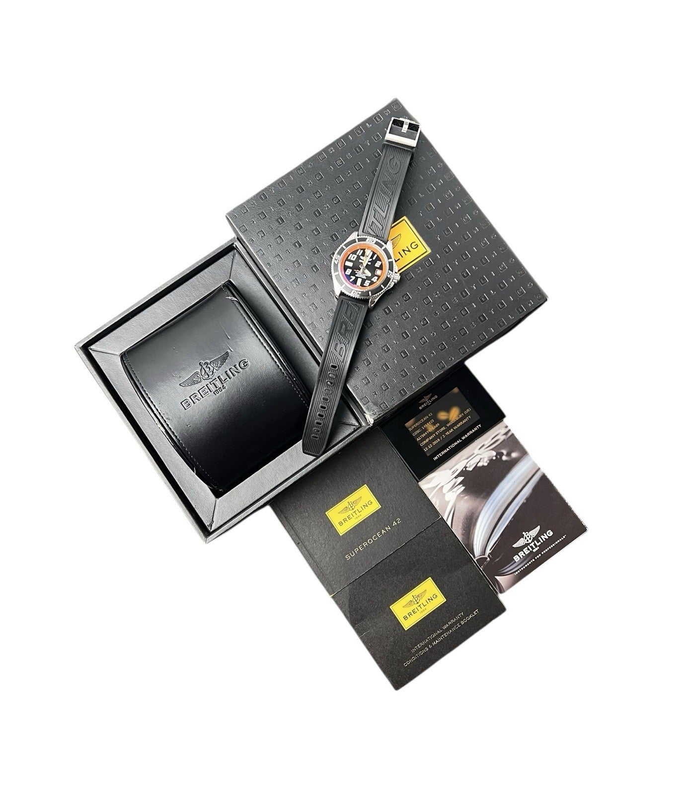 Breitling Superocean Black Dial Stainless Steel 42mm Automatic Mens Watch A17364