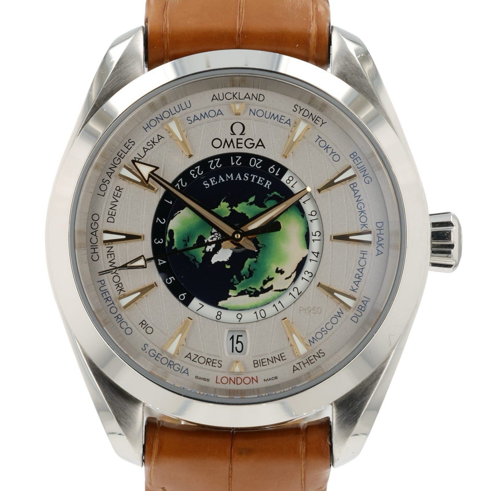 Omega Seamaster Worldtimer Gray Dial Platinum 43mm Automatic 220.93.43.22.99.001