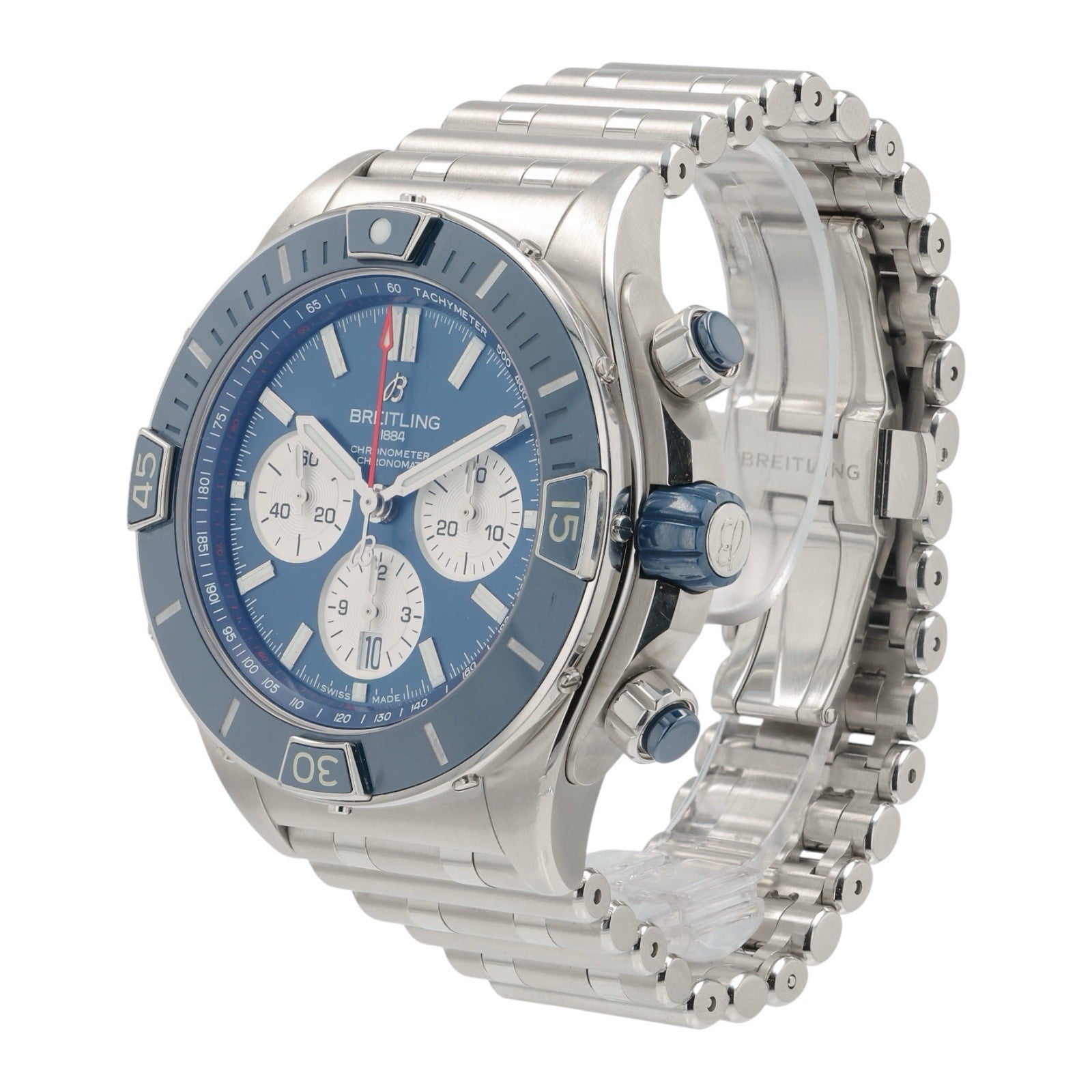 Breitling Super Chronomat B01 Steel Blue Dial 44mm Automatic Men’s Watch AB0136