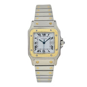 Cartier Santos Two Tone White Roman Dial 29mm Automatic Unisex Watch 2961