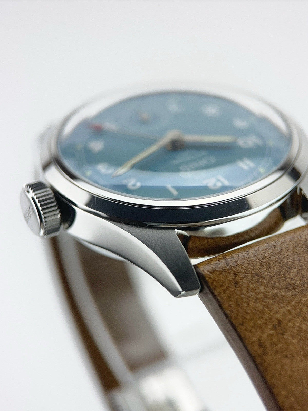 Oris Big Crown Stainless Steel Blue Dial 38mm Manual Wind Mens Watch 7786