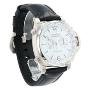 Panerai Luminor Chronograph Steel White Dial 44mm Automatic Mens Watch PAM01218