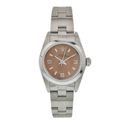 Rolex Oyster Perpetual Stainless Steel Salmon Dial 24mm Automatic Womens 76080