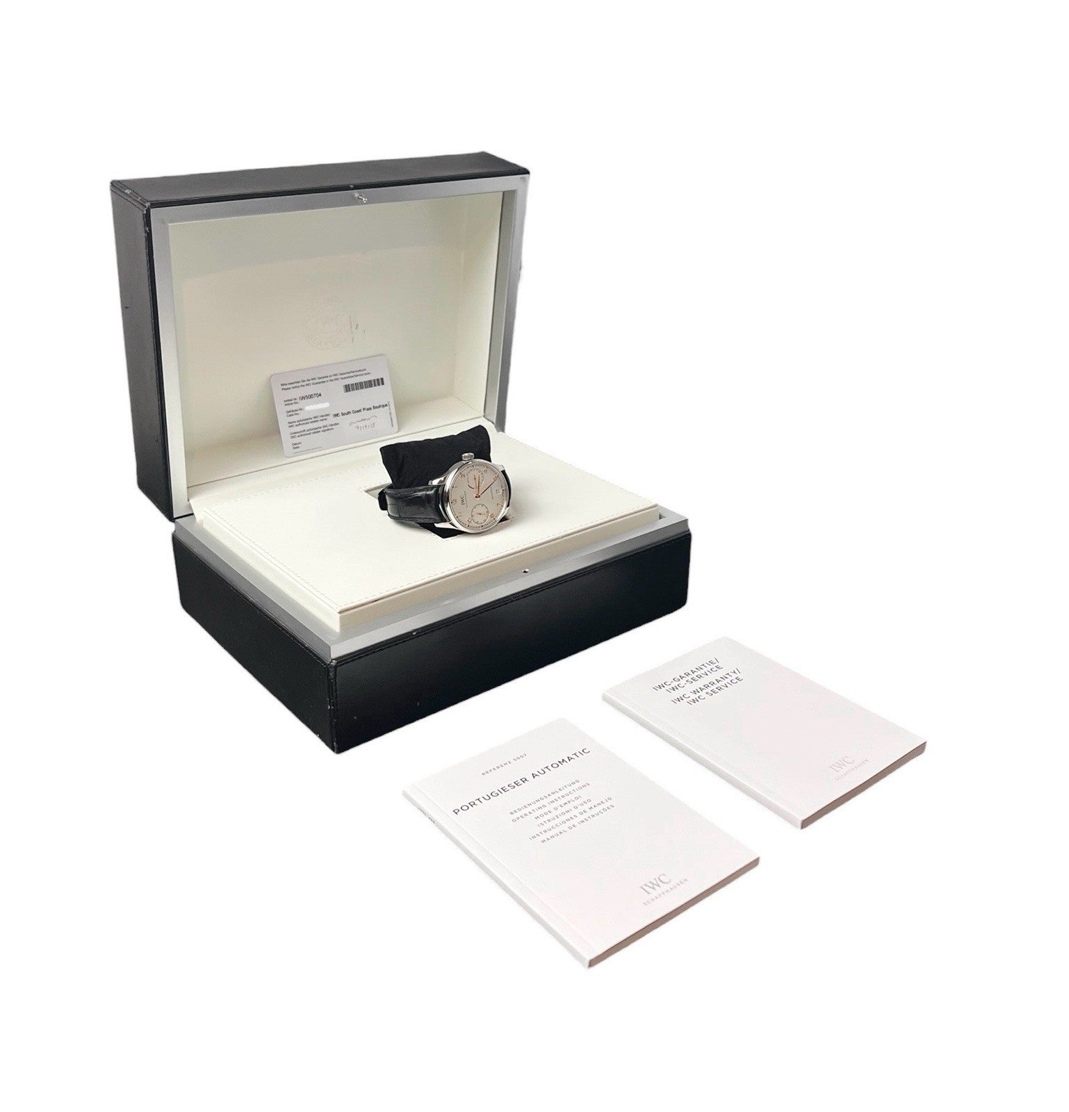 IWC Portuguese Stainless Steel Silver Dial 42.3mm Automatic Mens Watch IW500704