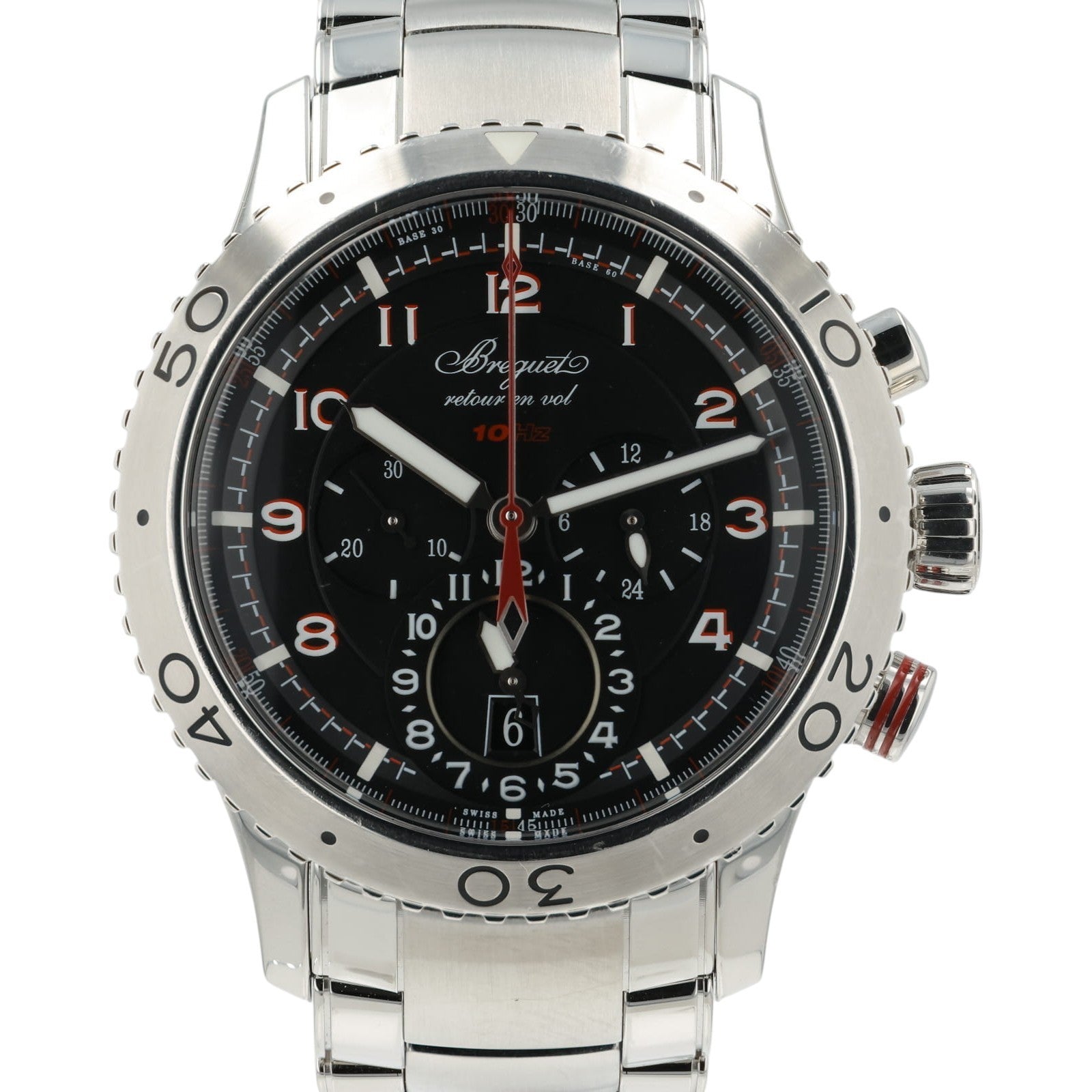 Breguet Type XXII Black Dial Stainless Steel 44mm Automatic Mens 3880ST/H2/SX0