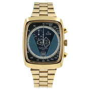 Elgin Jump Hour Blue Dial Steel 45x36mm Automatic Movement Mens WW2109024LC
