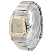 Cartier Santos Galbee Gold Dial Steel And Gold 24mm Quartz Women's Watch 1567