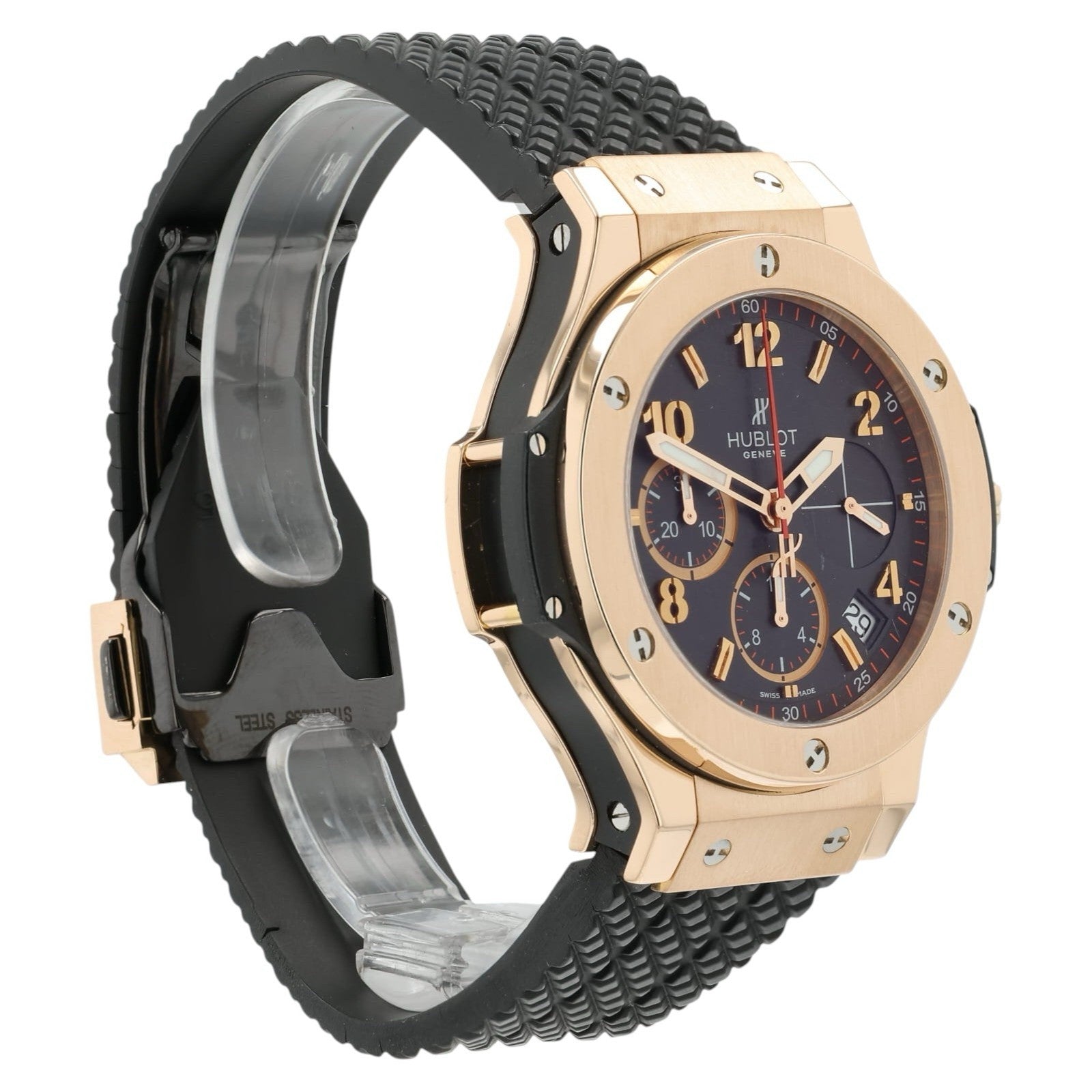 Hublot Big Bang Black Dial 18k Rose Gold 41mm Automatic Mens Watch 341.PX.130.RX