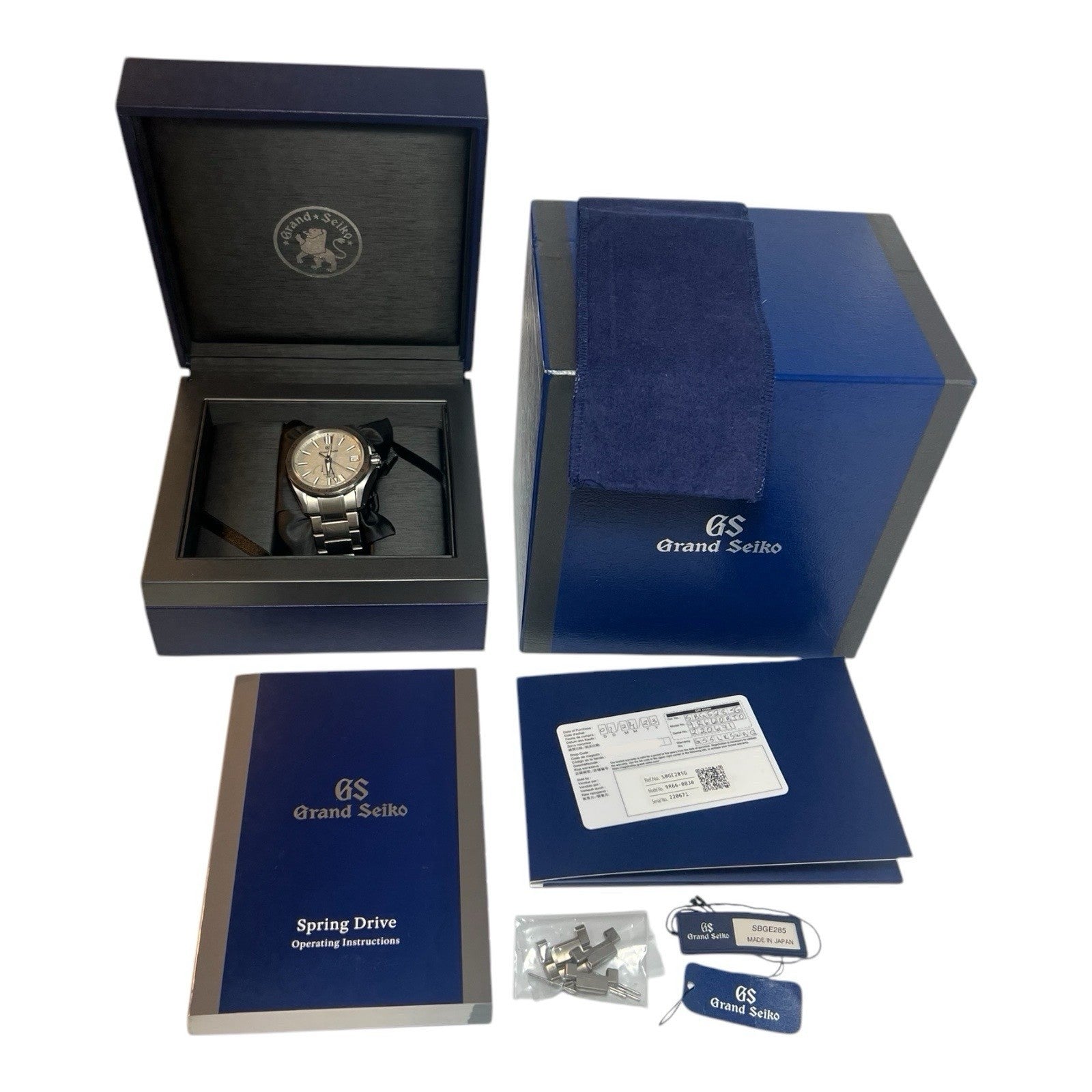 Grand Seiko Evolution 9 Titanium Silver Dial 41mm Automatic Mens Watch SBGE285