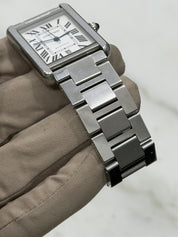 Cartier Tank Solo Date XL Stainless Steel 31mm Automatic Men's Watch 3515