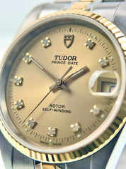 Tudor Prince Oysterdate Steel & Gold 32mm Automatic Women's Watch 72033