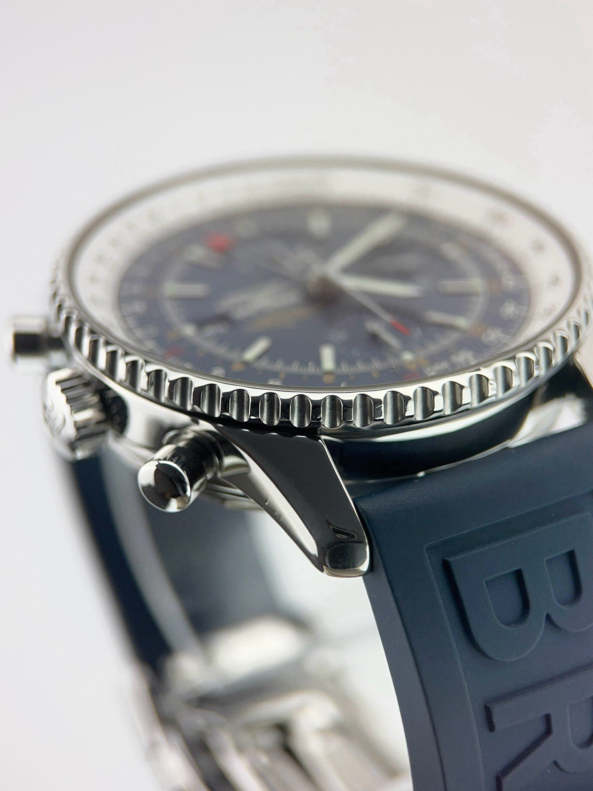 Breitling Navitimer World Stainless Steel Blue Dial 46mm Automatic Mens A24322