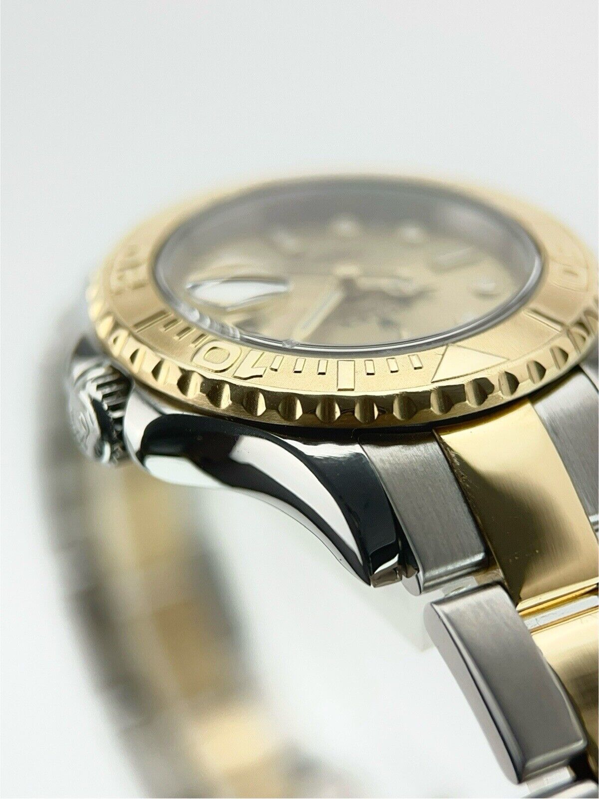 Rolex Yacht-Master 18k Gold & Steel Gold Dial 29mm Automatic Womens Watch 169623