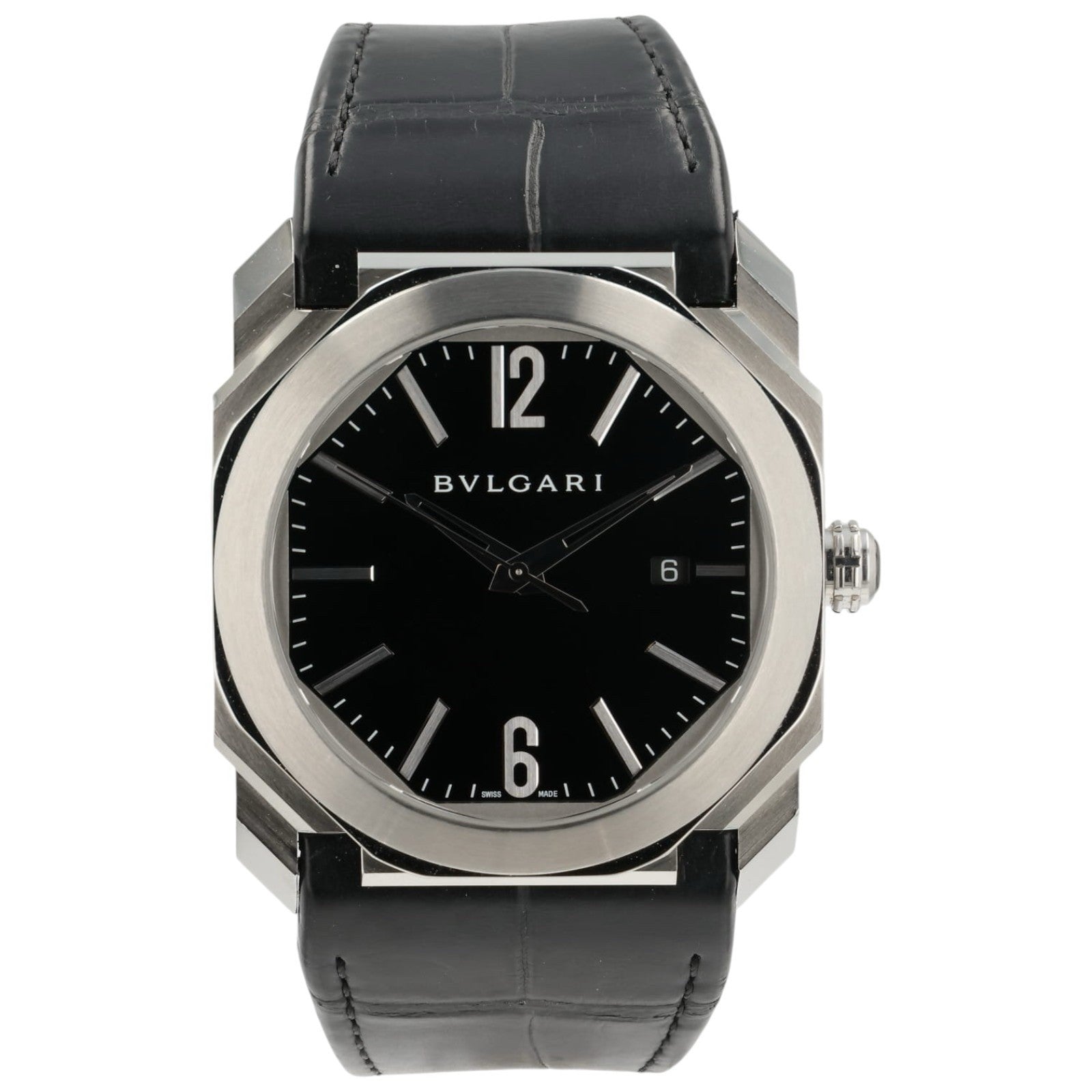 Bulgari Octo Black Dial Stainless Steel 41mm Automatic Movement Mens BGO 41 S