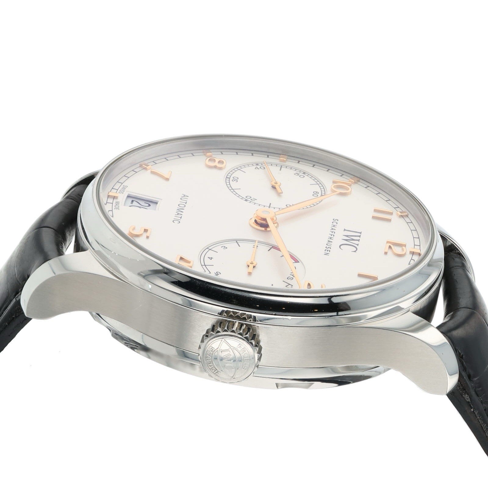 IWC Portuguese Stainless Steel Silver Dial 42.3mm Automatic Mens Watch IW500704