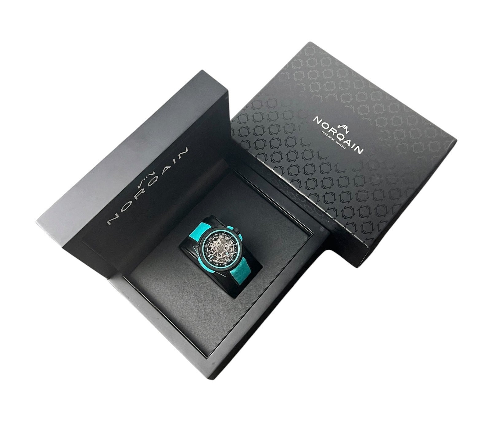 Norqain Wild One Blue Skeleton Dial Carbon 42mm Automatic Men's Watch NNQ3000