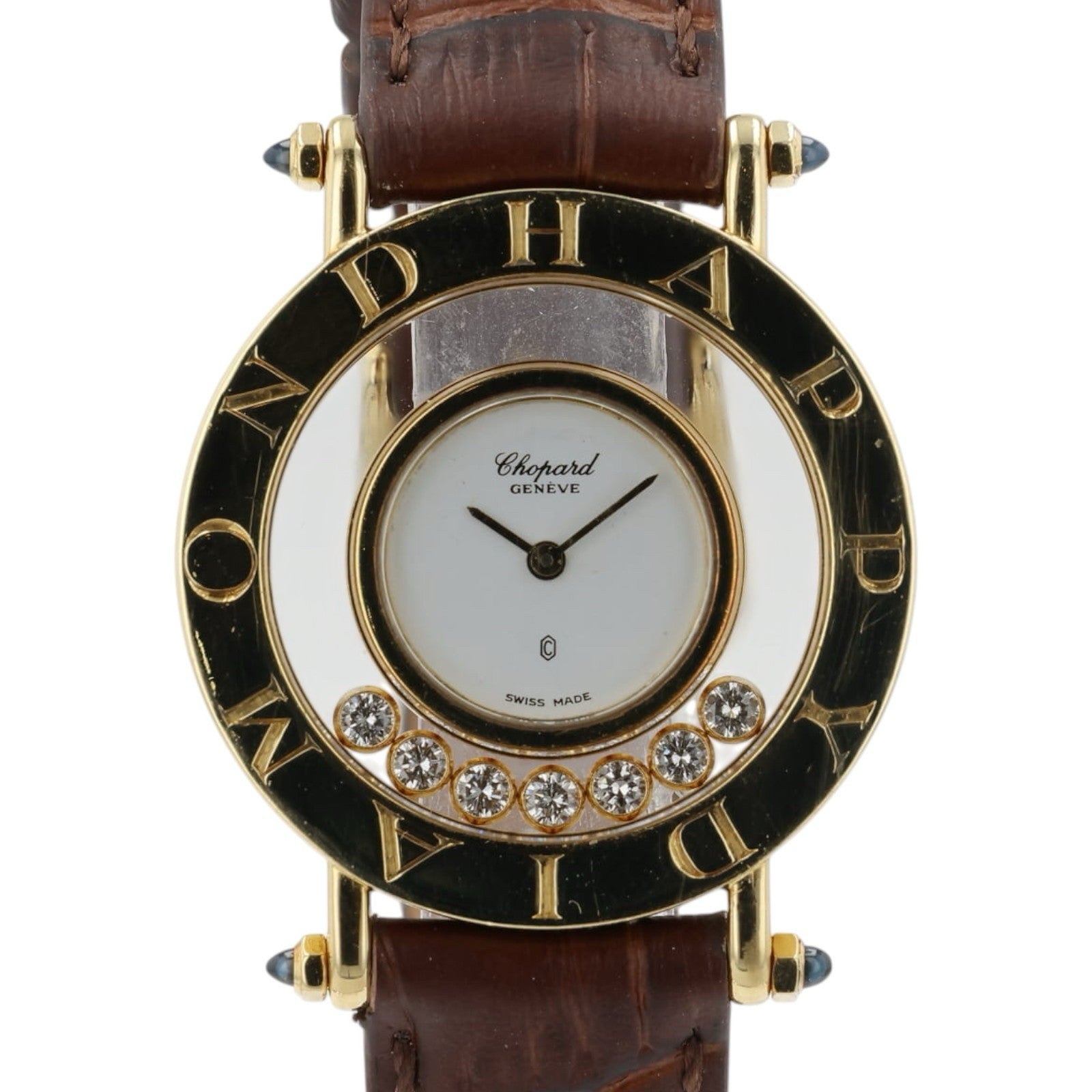 Chopard Happy Diamonds White Dial 18k Gold 26mm Quartz Women's Watch 21/288323