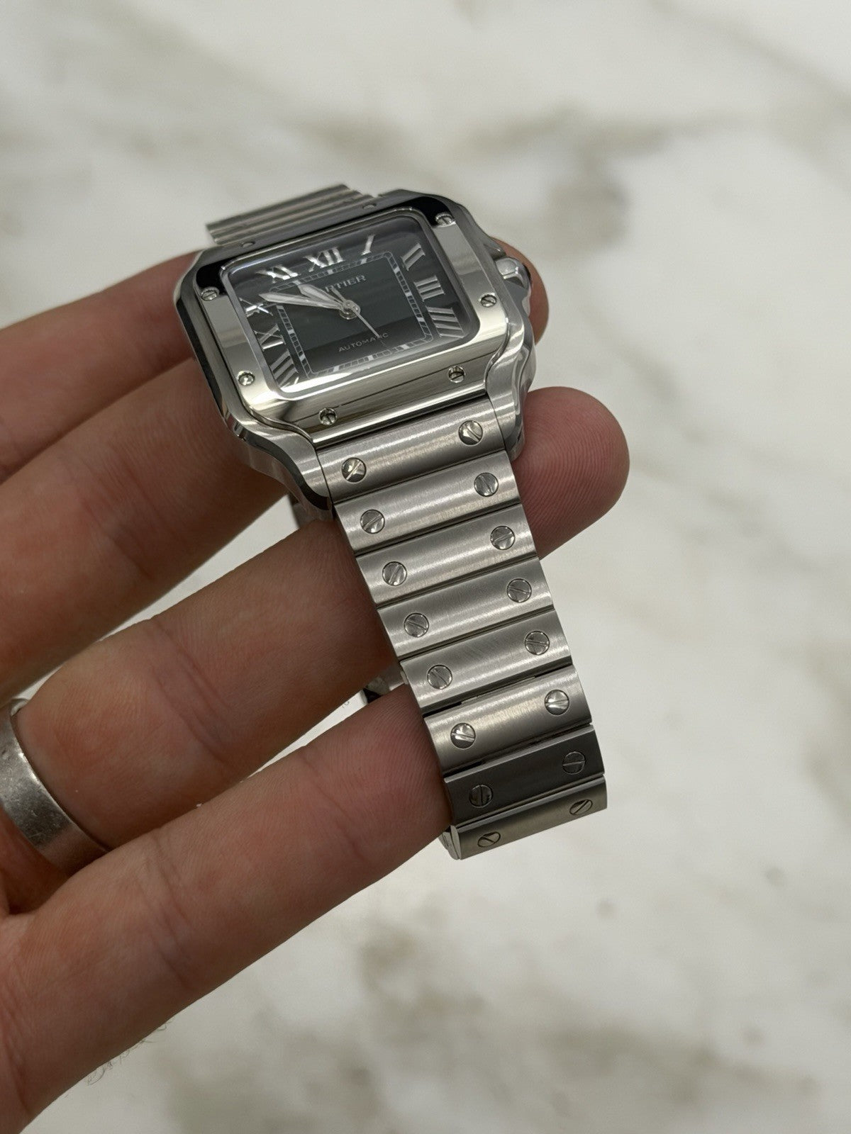 2026 Cartier Santos Stainless Steel Green Dial 35mm Auto Men’s Watch WSSA0061
