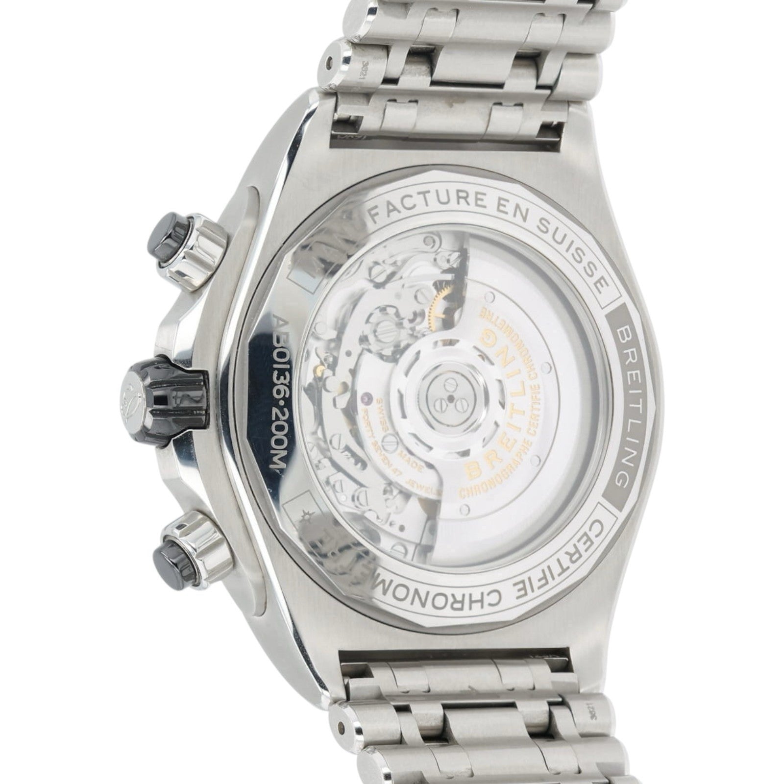 Breitling Super Chronomat Black Dial Stainless Steel 44mm Automatic Men’s AB0136