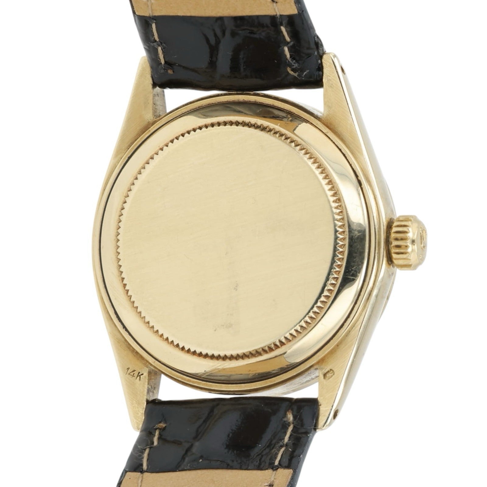 Rolex Date Champagne Dial 14k Yellow Gold 31mm Automatic Women's Watch 6824