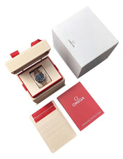 Omega Seamaster Blue Dial 18k Rose Gold & Steel 34mm Ladies 220.20.34.20.03.001