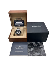 Tag Heuer Autavia Stainless Steel Black Dial 42mm Automatic Mens Watch CBE2110