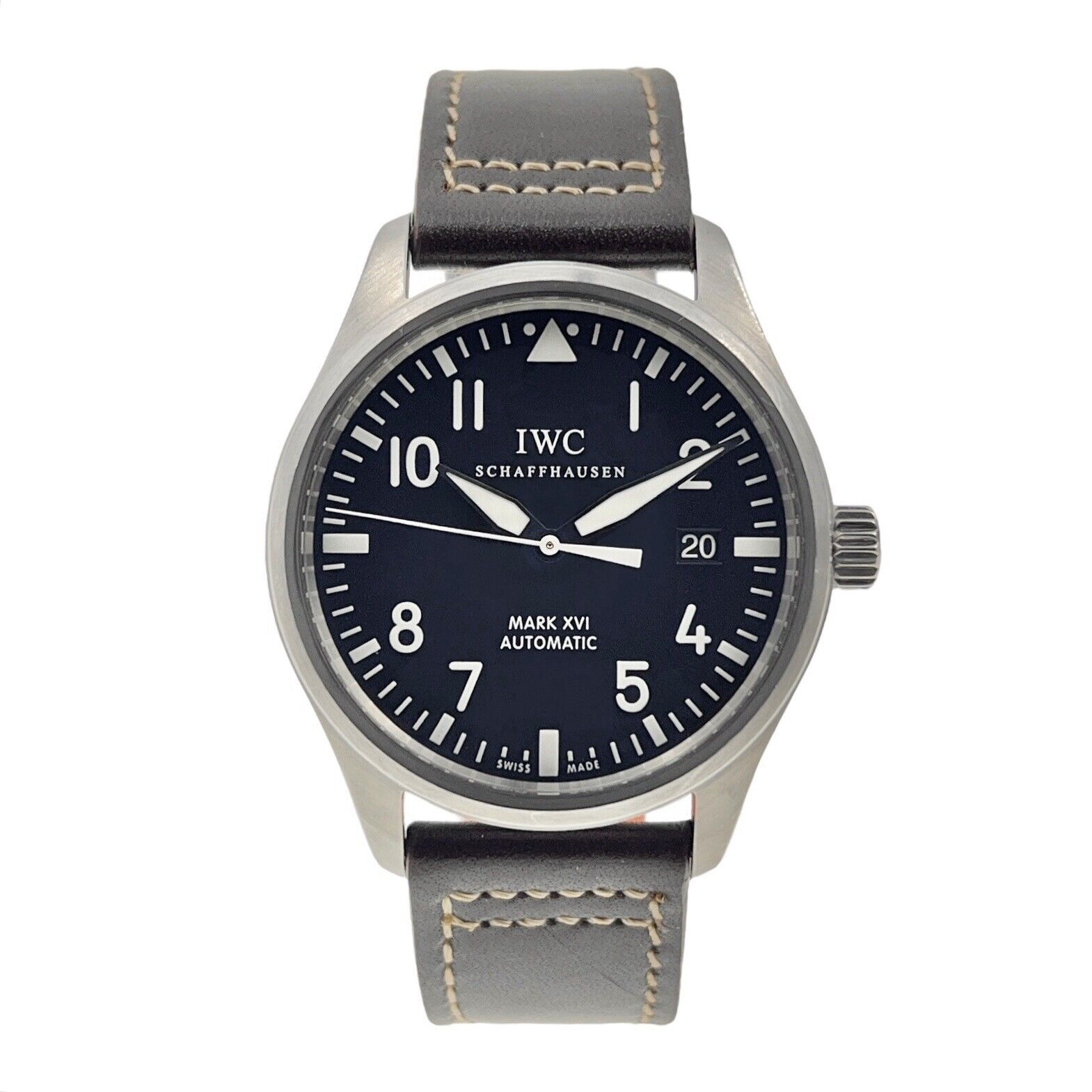 IWC Pilot Mark XVI Steel Black 39mm Automatic Men’s Watch IW325501 W/ Box