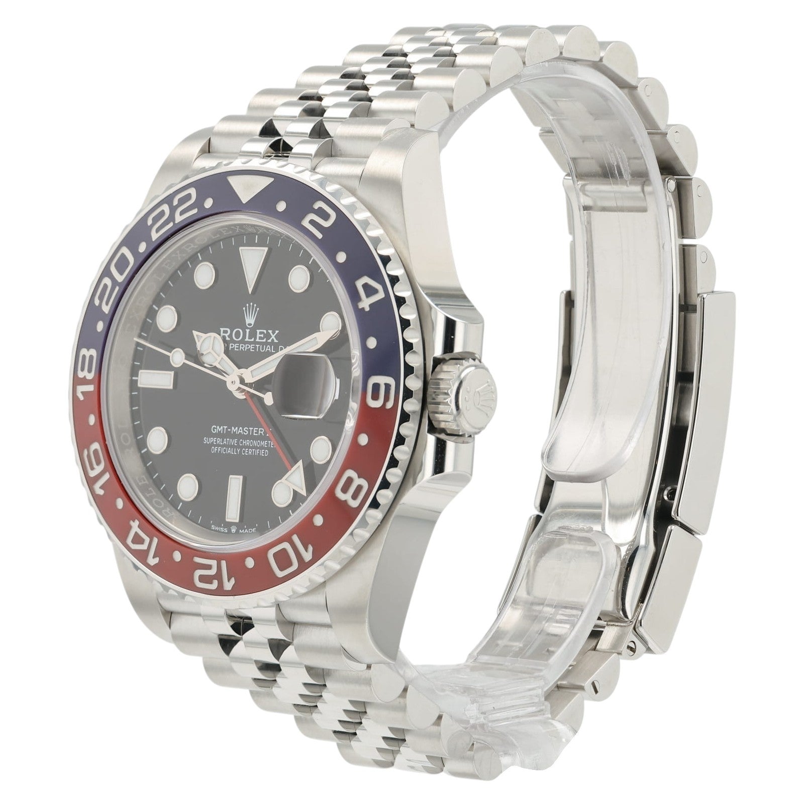 NEW 2023 Rolex GMT Master II Steel Blue Red Pepsi Bezel Jubilee Watch 126710BLRO