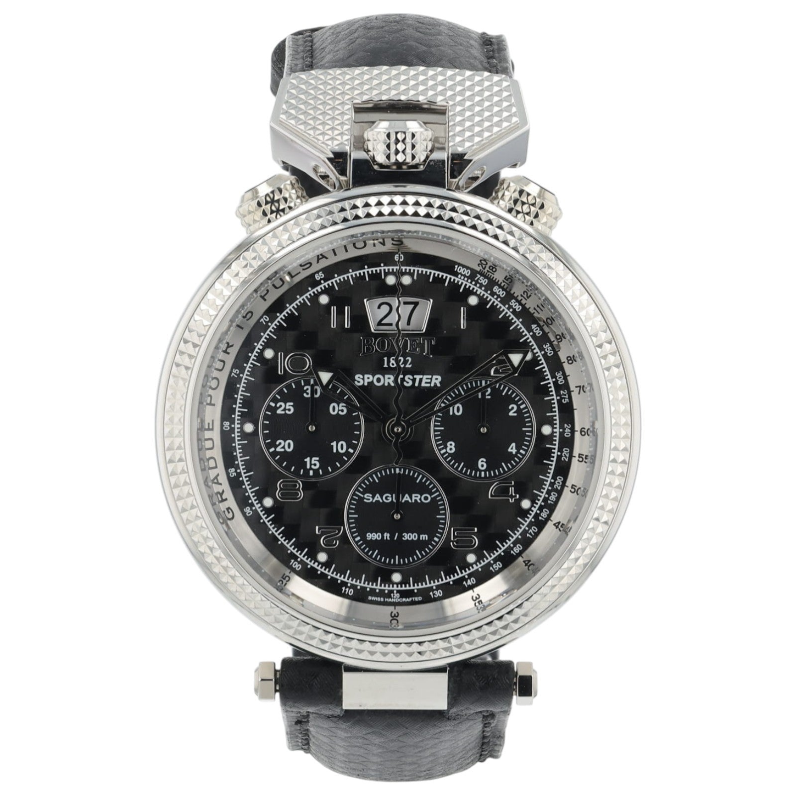 NEW 2025 Bovet Sportster Saguaro Black Carbon Dial 46mm Auto Men's Watch SP0481