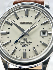 Grand Seiko SBGM003 GMT Date Automatic Mens Watch Ivory Color Dial 39mm B&P 2006