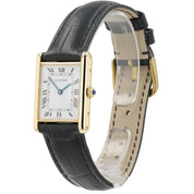 Cartier Tank Louis White Dial 18K Yellow Gold 23mm Quartz Unisex Watch 81052