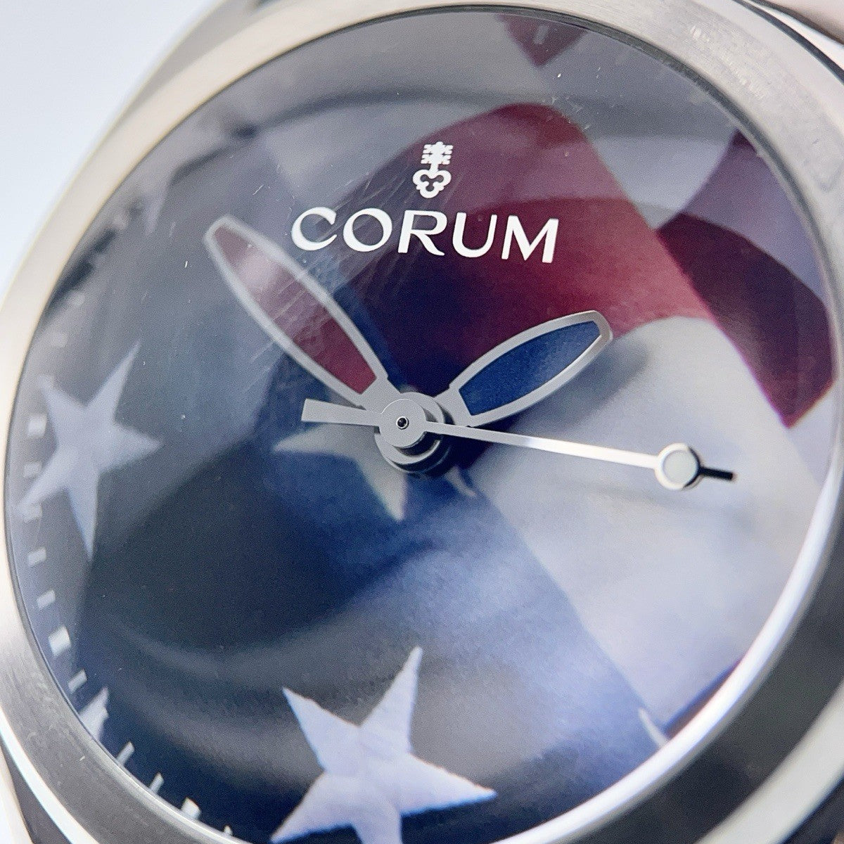 Corum Bubble Flag Steel Red White Blue Dial 8.0016