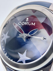 Corum Bubble Flag Steel Red White Blue Dial 8.0016