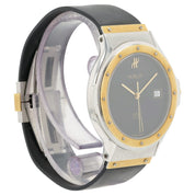 Hublot Classic MDM Black Dial Gold & Steel 36mm Quartz Men's Watch 1521.2