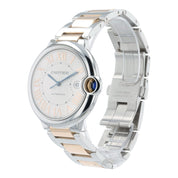 Cartier Ballon Bleu Silver Dial Rose Gold & Steel 42mm Automatic Mens W6920095